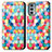 Funda de Cuero Cartera con Soporte Patron de Moda Carcasa S02D para Motorola Moto Edge Lite 5G