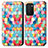 Funda de Cuero Cartera con Soporte Patron de Moda Carcasa S02D para Samsung Galaxy M02s