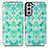 Funda de Cuero Cartera con Soporte Patron de Moda Carcasa S02D para Samsung Galaxy S21 Plus 5G