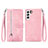 Funda de Cuero Cartera con Soporte Patron de Moda Carcasa S03D para Samsung Galaxy S23 5G
