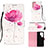 Funda de Cuero Cartera con Soporte Patron de Moda Carcasa Y04B para Samsung Galaxy S22 Ultra 5G