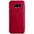 Funda de Cuero Cartera con Soporte S01 para Samsung Galaxy S8 Plus Rojo