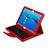 Funda de Cuero Cartera con Teclado L01 para Huawei MediaPad M3 Lite 10.1 BAH-W09 Rojo