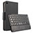 Funda de Cuero Cartera con Teclado para Huawei Mediapad M3 8.4 BTV-DL09 BTV-W09 Negro