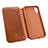 Funda de Cuero Cartera para Apple iPhone X Marron