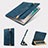 Funda de Cuero Elastico del Pluma Desmontable P02 para Apple Pencil Apple iPad Pro 12.9 Azul