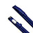 Funda de Cuero Elastico del Pluma Desmontable P03 para Apple Pencil Apple iPad Pro 9.7 Azul