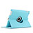 Funda de Cuero Giratoria con Soporte para Apple iPad 2 Azul Cielo