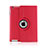 Funda de Cuero Giratoria con Soporte para Apple iPad 3 Rojo