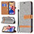 Funda de pano Cartera con Soporte para Apple iPhone 13 Mini Gris