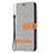 Funda de pano Cartera con Soporte para Apple iPhone 13 Mini Gris