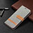 Funda de pano Cartera con Soporte para Apple iPhone 13 Mini Gris