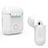 Funda de Silicona con Mosqueton Enchufe para AirPods Carcasa de Carga A03 Blanco