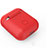 Funda de Silicona con Mosqueton Enchufe para AirPods Carcasa de Carga A03 Rojo