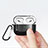 Funda de Silicona con Mosqueton Enchufe para AirPods Carcasa de Carga C01