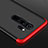 Funda Dura Plastico Rigida Carcasa Mate Frontal y Trasera 360 Grados con Anillo de dedo Soporte para Xiaomi Redmi Note 8 Pro