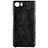 Funda Dura Plastico Rigida de Cuero para Blackberry KEYone Negro