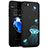 Funda Dura Plastico Rigida Fluorescencia para Apple iPhone SE (2020) Negro