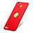 Funda Dura Plastico Rigida Mate con Anillo de dedo Soporte A02 para Huawei Enjoy 5S Rojo