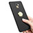 Funda Dura Plastico Rigida Mate con Anillo de dedo Soporte A03 para Huawei Honor 7 Dual SIM Negro