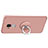 Funda Dura Plastico Rigida Mate con Anillo de dedo Soporte para Huawei GR5 Mini Oro Rosa