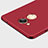 Funda Dura Plastico Rigida Mate con Anillo de dedo Soporte para Huawei Honor 6C Pro Rojo