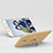 Funda Dura Plastico Rigida Mate con Anillo de dedo Soporte para Samsung Galaxy C8 C710F Oro