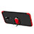 Funda Dura Plastico Rigida Mate Frontal y Trasera 360 Grados con Anillo de dedo Soporte Q01 para Samsung Galaxy A9 Star Lite Rojo y Negro