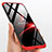 Funda Dura Plastico Rigida Mate Frontal y Trasera 360 Grados Q01 para Huawei Honor View 20 Rojo y Negro