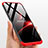 Funda Dura Plastico Rigida Mate Frontal y Trasera 360 Grados Q01 para Huawei Nova 4 Rojo y Negro