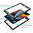 Funda Impermeable Bumper Silicona y Plastico Waterproof Carcasa 360 Grados para Apple iPad 10.2 (2020) Negro