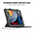 Funda Impermeable Bumper Silicona y Plastico Waterproof Carcasa 360 Grados W01 para Apple iPad 10.2 (2020) Negro