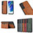 Funda Lujo Cuero Carcasa M04T para Samsung Galaxy S21 Plus 5G