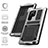 Funda Lujo Marco de Aluminio Carcasa 360 Grados M04 para Samsung Galaxy S21 Ultra 5G