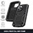 Funda Lujo Marco de Aluminio Carcasa 360 Grados RJ2 para Apple iPhone 14 Pro Max