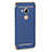 Funda Lujo Marco de Aluminio con Anillo de dedo Soporte para Huawei G7 Plus Azul
