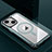 Funda Lujo Marco de Aluminio y Silicona Carcasa Bumper con Mag-Safe Magnetic QC1 para Apple iPhone 13