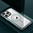 Funda Lujo Marco de Aluminio y Silicona Carcasa Bumper con Mag-Safe Magnetic QC1 para Apple iPhone 13 Pro