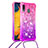 Funda Silicona Carcasa Goma Bling-Bling con Acollador Cordon Lanyard S01 para Samsung Galaxy A20