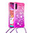 Funda Silicona Carcasa Goma Bling-Bling con Acollador Cordon Lanyard S01 para Samsung Galaxy A70S