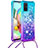 Funda Silicona Carcasa Goma Bling-Bling con Acollador Cordon Lanyard S01 para Samsung Galaxy A71 5G