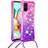 Funda Silicona Carcasa Goma Bling-Bling con Acollador Cordon Lanyard S01 para Samsung Galaxy A71 5G