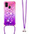 Funda Silicona Carcasa Goma Bling-Bling con Acollador Cordon Lanyard S01 para Samsung Galaxy M30s