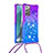 Funda Silicona Carcasa Goma Bling-Bling con Acollador Cordon Lanyard S01 para Samsung Galaxy Note 20 5G