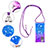 Funda Silicona Carcasa Goma Bling-Bling con Acollador Cordon Lanyard S01 para Samsung Galaxy Note 20 5G