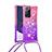 Funda Silicona Carcasa Goma Bling-Bling con Acollador Cordon Lanyard S01 para Samsung Galaxy Note 20 Ultra 5G