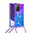 Funda Silicona Carcasa Goma Bling-Bling con Acollador Cordon Lanyard S01 para Samsung Galaxy Note 20 Ultra 5G