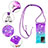 Funda Silicona Carcasa Goma Bling-Bling con Acollador Cordon Lanyard S01 para Samsung Galaxy Note 20 Ultra 5G