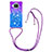 Funda Silicona Carcasa Goma Bling-Bling con Acollador Cordon Lanyard S01 para Xiaomi Mi 10T Lite 5G