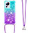 Funda Silicona Carcasa Goma Bling-Bling con Acollador Cordon Lanyard S01 para Xiaomi Mi 13 Lite 5G